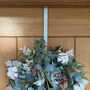 Traditional Silver Metal Christmas Wreath Door Hanger, thumbnail 1 of 5