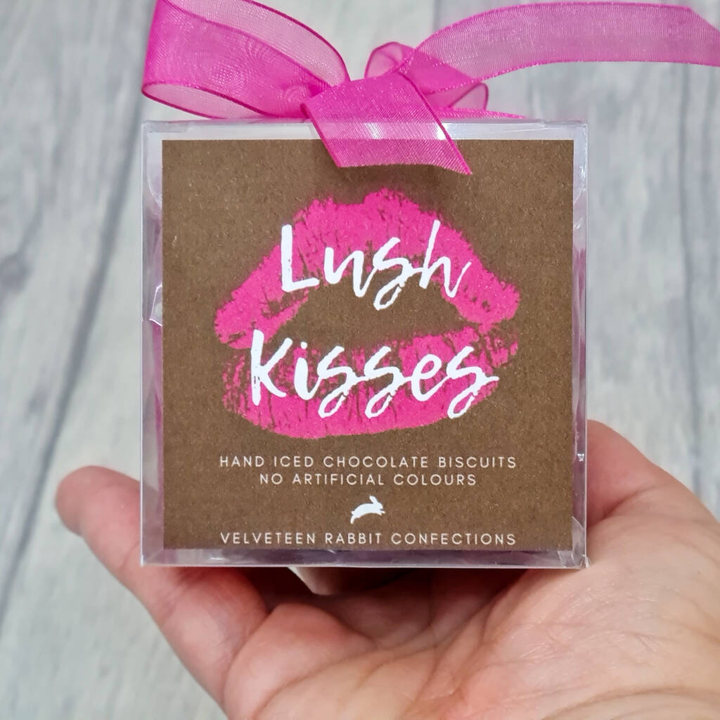 Valentine's Biscuits Gift, Lush Kisses, Lips Biscuits, 1 of 4