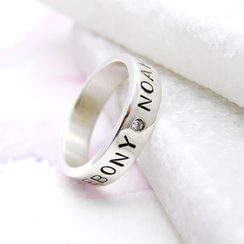 Silver Personalised Ring, 3 of 11