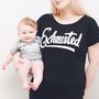 Mum And Baby 'Exhausted' And 'Exhausting' T Shirt Set, thumbnail 2 of 10