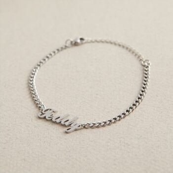Personalised Mens Name Chain Bracelet, 4 of 6