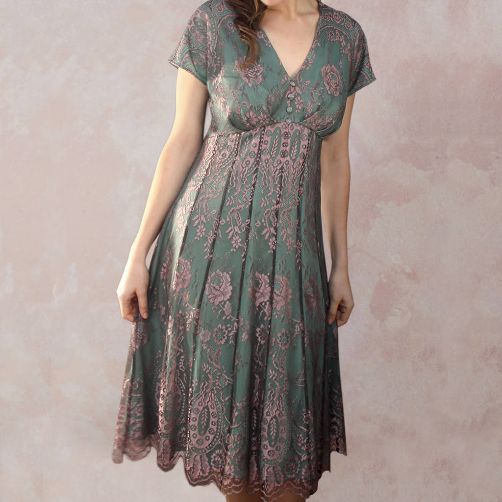 Empire Line Vintage Style Lace Dress, 1 of 3