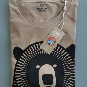 Festival Muso Bear Organic Cotton Men's T Shirt, 3 of 12