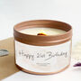 21st Birthday Photo Candle Rose Gold Tin, thumbnail 1 of 2