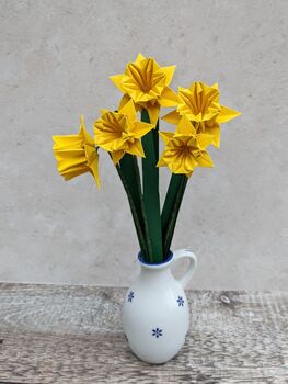 Origami Narcissus Daffodils Bouquet, Mother's Day Gift, 4 of 5