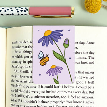 September Magnetic Birth Flower Bookmark Aster, 2 of 7
