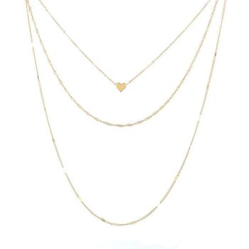 Multi Strand Gold Plated Heart Necklace, 5 of 6