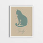 Personalised Vintage Style Cat Silhouette Art Print, thumbnail 6 of 8