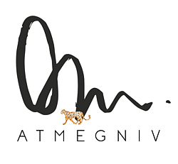 ATMEGNIV Logo - signature with leopard