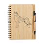 Personalised Smooth Collie Engraved Notebook And Pen Set, thumbnail 1 of 2