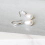 Handmade Sterling Silver Fresh Water Pearl Earrings, thumbnail 4 of 5