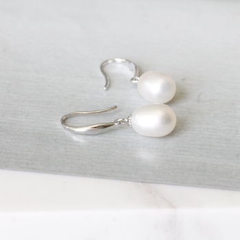 Handmade Sterling Silver Fresh Water Pearl Earrings, 4 of 5