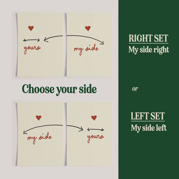 My Side And Your Side Set Of Bedroom Prints, 2 of 11