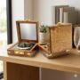 Vintage Brass Compass With Wooden Box And Engraved Quote, thumbnail 8 of 12