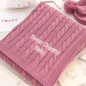 Personalised Baby Luxury Cable Blanket, 5 of 12