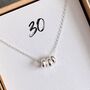 30th Birthday Necklace In Sterling Silver, thumbnail 1 of 7