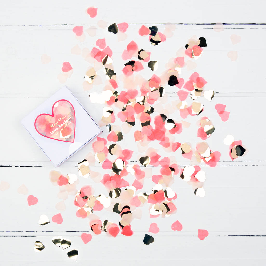 Heart Shaped Confetti In A Box By Postbox Party