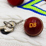 Personalised Vintage Miniature Cricket Ball Keyring, thumbnail 1 of 8