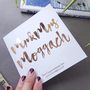 Mr And Mrs Personalised Wedding Card | Rose Gold, thumbnail 4 of 5