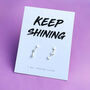 Keep Shining Sterling Silver Star Earrings, thumbnail 1 of 3