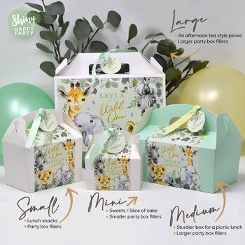 Personalised Jungle Babies Birthday Party Gift Box, 7 of 7