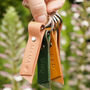 Hand Crafted Personalised Leather Flag Keyring, thumbnail 9 of 9