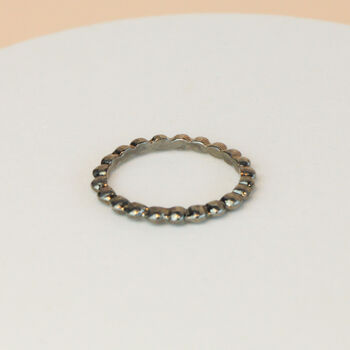 Simple Bumped Surface Grey Ring, 2 of 3