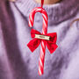 Edible Candy Cane And Bow Place Setting, thumbnail 3 of 4