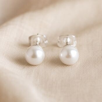 Swarovski Pearl Stud Earrings, 2 of 7