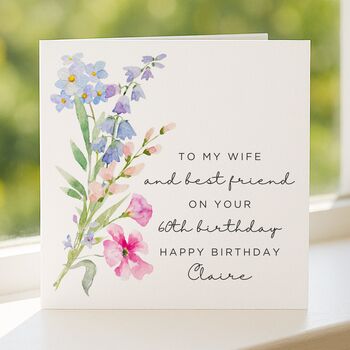60th Birthday Romantic Card For Wife, Her, 4 of 7
