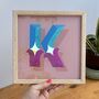 Reverse Glass Gold And Glitter Circus Style Letter K, thumbnail 1 of 6