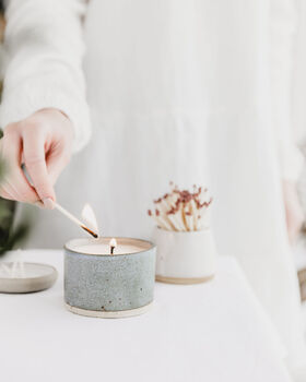 Scented Ceramic Pot Candle, 4 of 7
