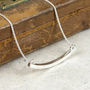 Minimalist Sterling Silver Bow Necklace, thumbnail 1 of 4