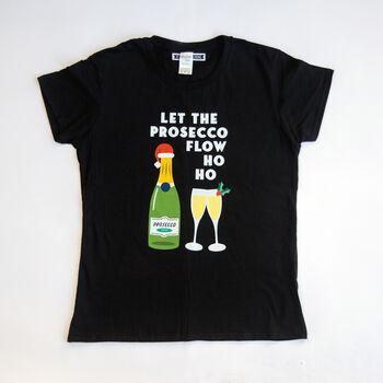 Prosecco Ladies Christmas T Shirt, 3 of 5