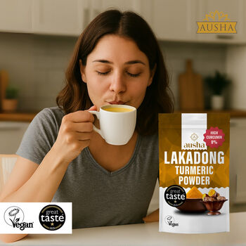 Ausha Lakadong Turmeric Powder 1kg High Curcumin Great Taste Award 2025, 4 of 9