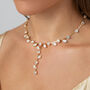 Swarovski Crystal Frosted Leaf Necklace, thumbnail 4 of 10