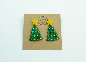 Star Christmas Tree Earrings, 2 of 3