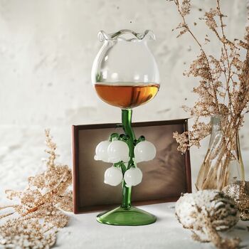 Set Of Two Luxury Lily Wine Glasses, 4 of 6