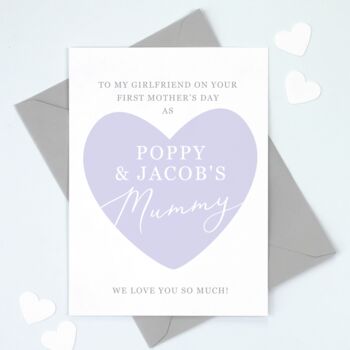 Girlfriend First Mother's Day Of Twins Card, 2 of 6