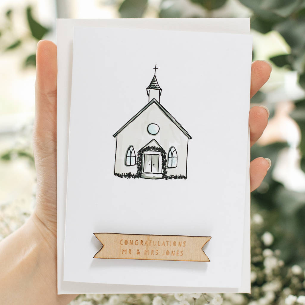 Personalised Wedding Church Card, 1 of 3
