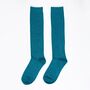 Women's Knee High Glitter Socks Teal Blue, thumbnail 2 of 2