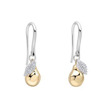 Gold And Silver Plated Pear Drop Earrings, 2 of 3