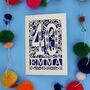 Personalised 40th Birthday Card Papercut Woodland Design, thumbnail 11 of 12