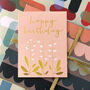 Mini Gold Foiled Birthday Card, thumbnail 3 of 5