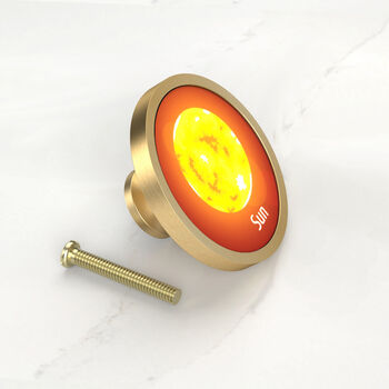 Planet Print Decorative Drawer Door Cupboard Cabinet Knobs Handle Available In A Gold, Silver, Black And Antique Gold Base, 6 of 9