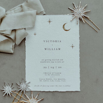 Celestial Moon And Stars Wedding Invitation Suite, 6 of 12