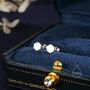 Sterling Silver Tiny Hexagon Barbell Earrings, thumbnail 6 of 12