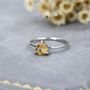 Genuine Yellow Citrine Ring In Sterling Silver, Us Five Eight, thumbnail 6 of 11