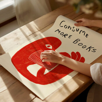 Consume More Books Wall Art Print, 11 of 12