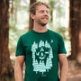 Organic Men's Foxes In The Forest T Shirt, thumbnail 2 of 5